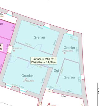  Appartement � vendre 3 pi�ces 59 m�