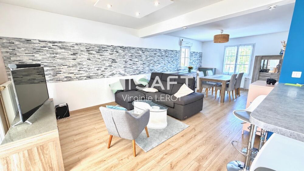 Maison familiale vivable de plain-pied avec sous-sol total  La Croix-Saint-Ouen