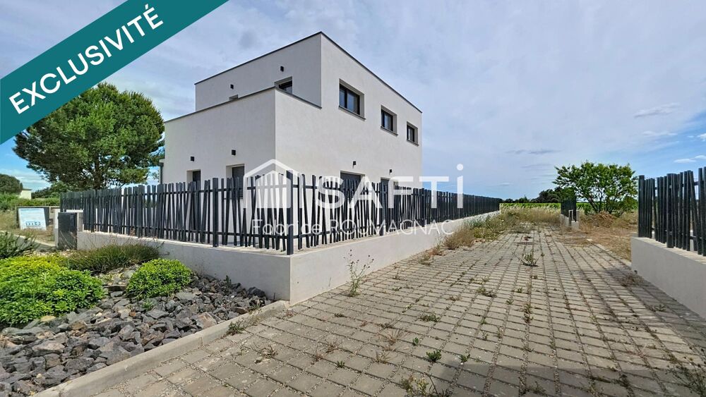 A Vendres villa de 148 m² quatre chambres, garage, piscine sur une parcelle de 627 m²
