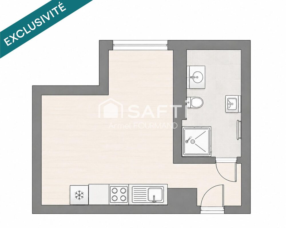 Vente Appartement Studio rénové avec parking – Saint-Gelais, aux portes de Niort Saint-gelais