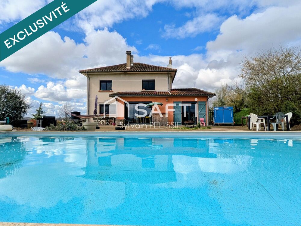 Maison 167m² performante (DPE C) sur les hauteurs avec piscine au sel et terrain 1,7 Ha