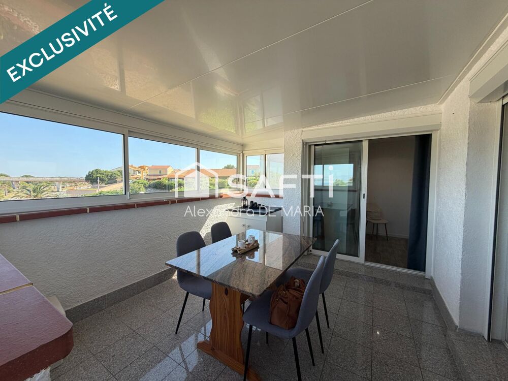 Vente Appartement T2 rénové avec loggia entièrement rénové vue étang Le barcarès