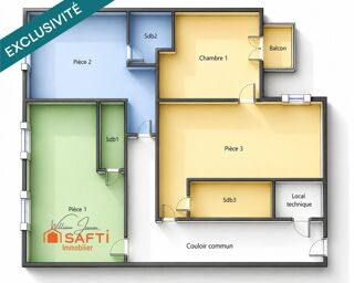  Appartement � vendre 4 pi�ces 78 m�