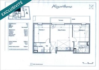  Appartement � vendre 3 pi�ces 63 m�