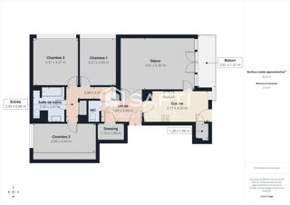  Appartement � vendre 4 pi�ces 83 m�