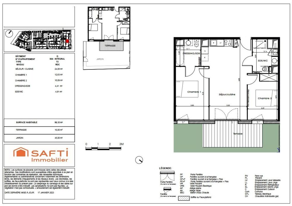 Vente Appartement Appartement T3 56m2 et jardin Tournefeuille