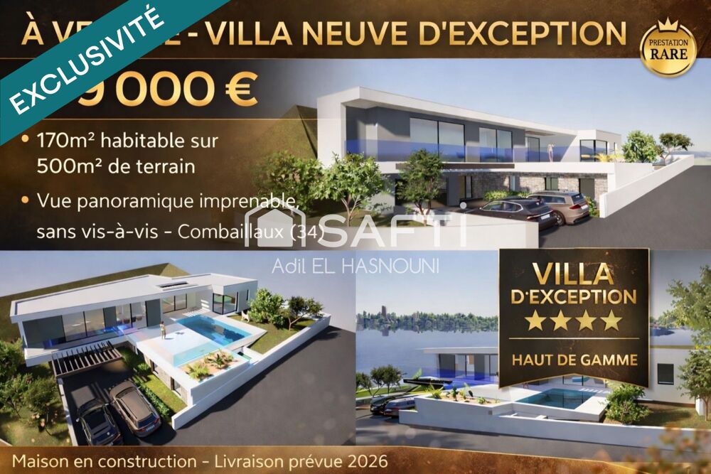 Vente Maison VILLA D'EXCEPTION – COMBAILLAUX (34) Combaillaux