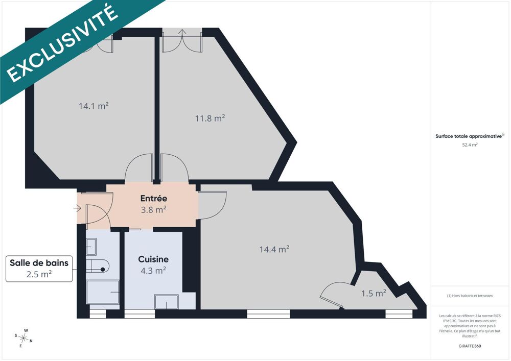 Vente Appartement 3 pièces lumineux et calme Vitry-sur-seine