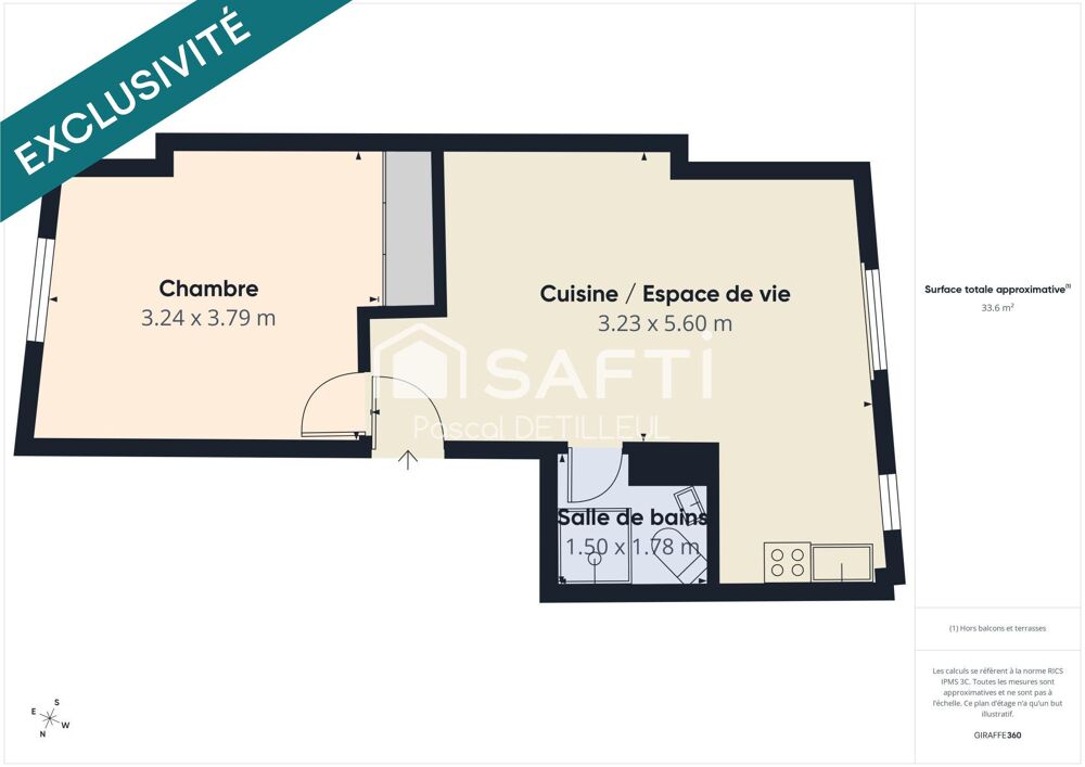 Vente Appartement SAINT-CLOUD – Bord de Seine - Appartement 2 pièces 34m2 - Proximité immédiate du T2 Saint-cloud