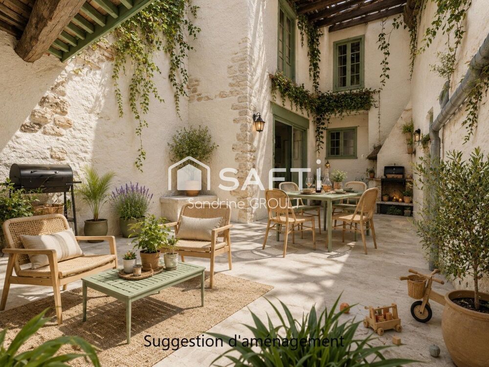 MAISON DE VILLAGE avec GRAND GARAGE+ APPARTEMENT+STUDIO