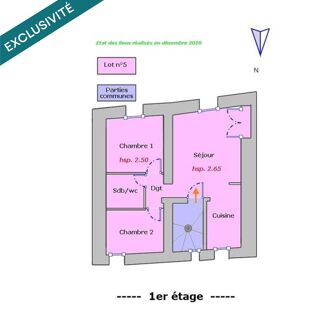  Appartement � vendre 3 pi�ces 50 m�