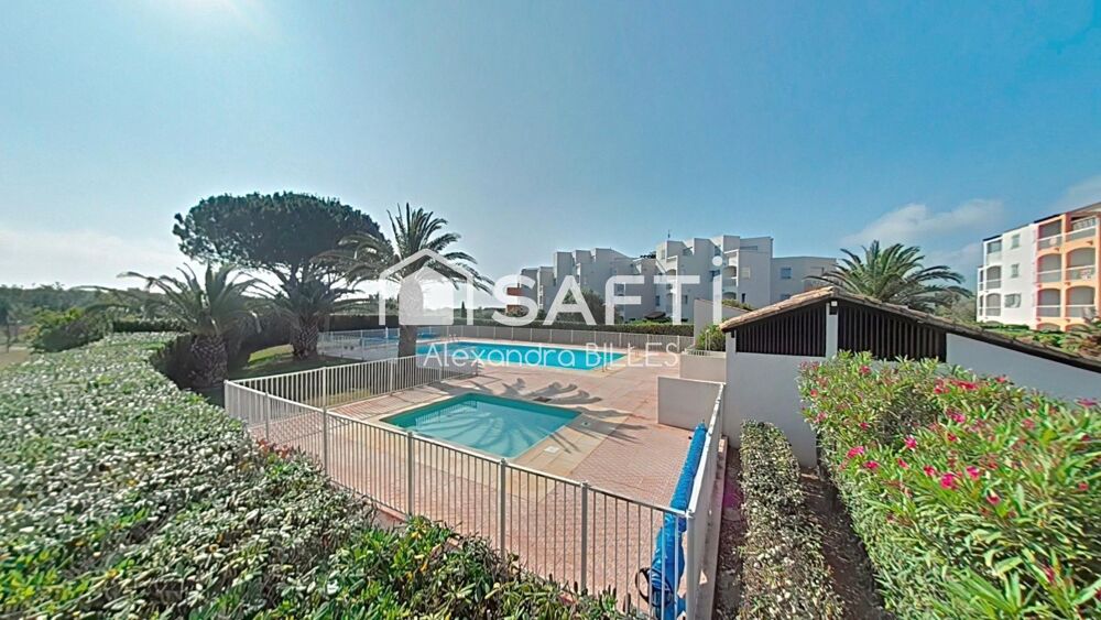 Vente Appartement Résidence Accès direct Plage et piscine : T2 + Cabine et place de parking privative Saint-cyprien