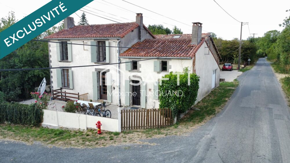 Vente Maison Longère de charme 140m², 4 chambres 1600m² de terrain. Moncoutant sur sevre