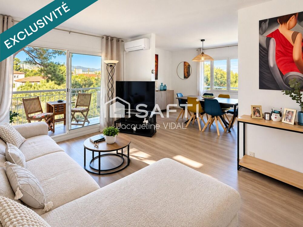 Vente Appartement T4 aménagé en T3 – 75 m² – Balcons – Vue dégagée Marseille 13