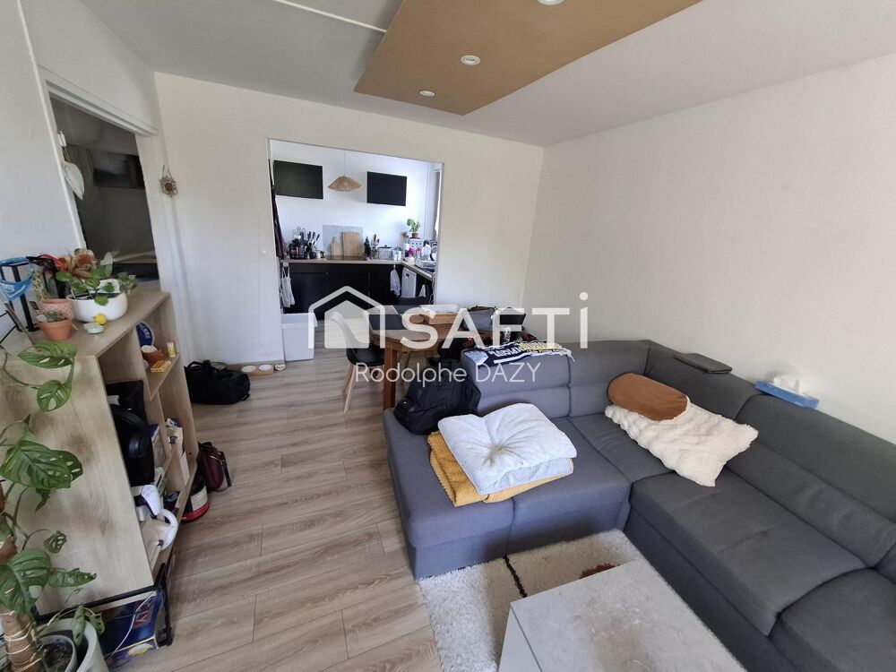 T3 lumineux en RDC avec balcon, centre Gaillon à pied, idéal investisseur