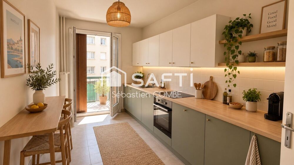 Vente Appartement T3 82 m² traversant avec 2 balcons – Le Camas Marseille 5