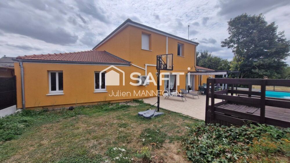 Vente Maison maison plein pied avec 4 chambres , garage , piscine, poêle a granule ballon thermodynamique et clim Saint-quentin