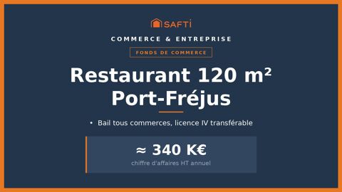 Restaurant Port-Fr&eacute;jus, CA de l'ordre de 340 K€ 245000 83600 Frejus