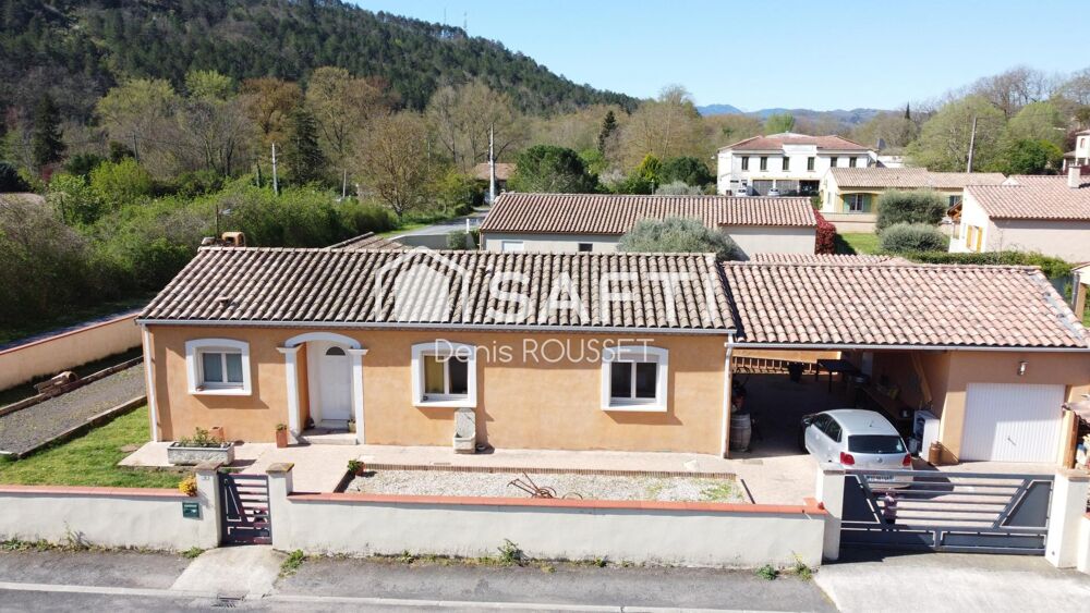 Vente Maison Villa plain pied de 110m², espace piscine aménagé,  grande terrasse et jardin arboré Montazels