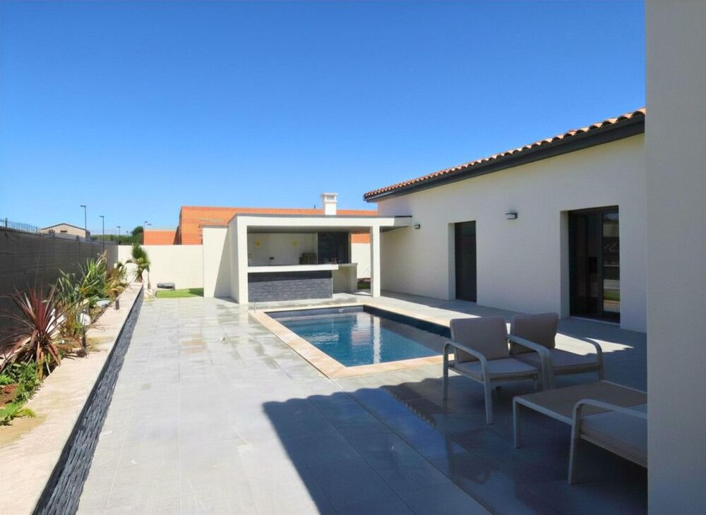 Vente Maison Villa contemporaine de plain pied 125m² sur terrain de 433m² avec piscine et garage Ginestas