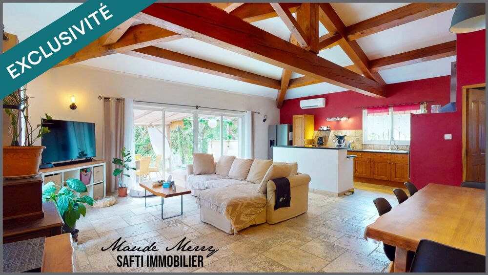 Vente Maison Villa plain-pied 125 m2 - superbe pièce de vie avec très grande baie à galandage - 4 chambres - très belle terrasse - piscine ho Sainte-anastasie-sur-issole