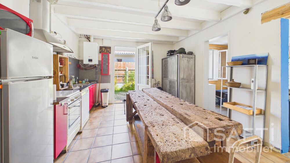 Maison 3 pièces avec grange et jardin