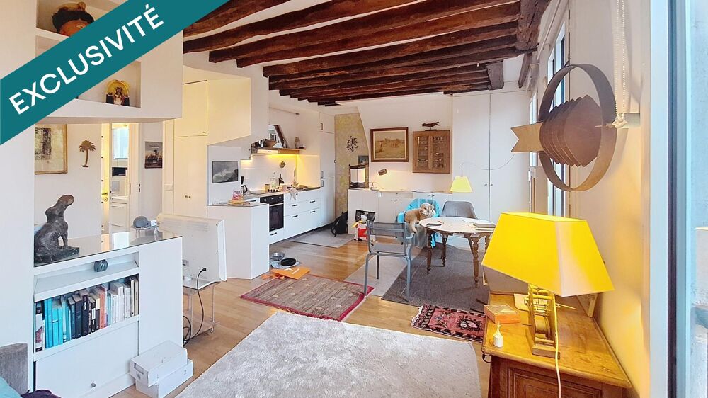 Vente Appartement PARIS 19E – Appartement de 40,8 m² rénové par architecte – Vue sur les Buttes-Chaumont Paris 19
