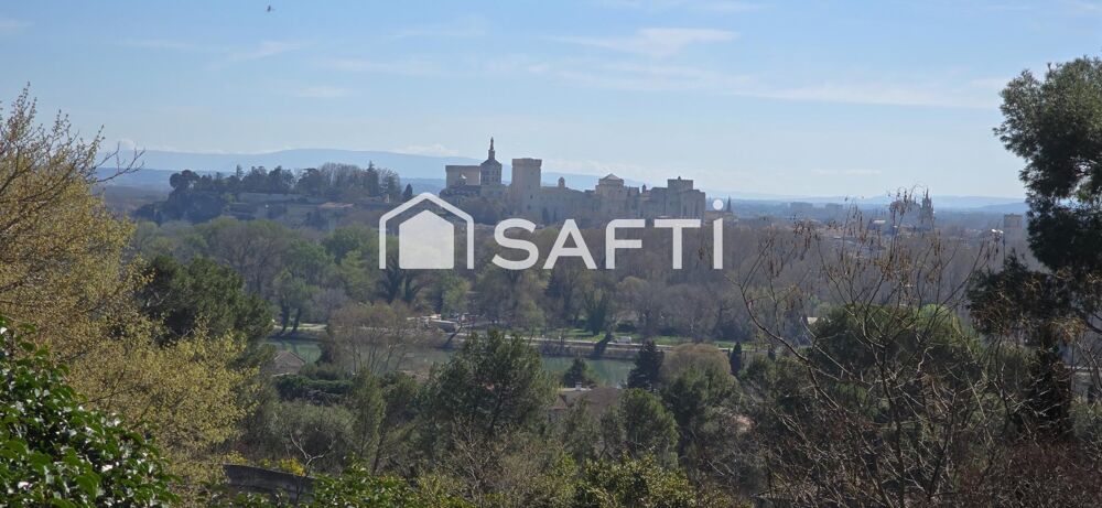 Villa darchitecte vue panoramique Palais des Papes et Rhône