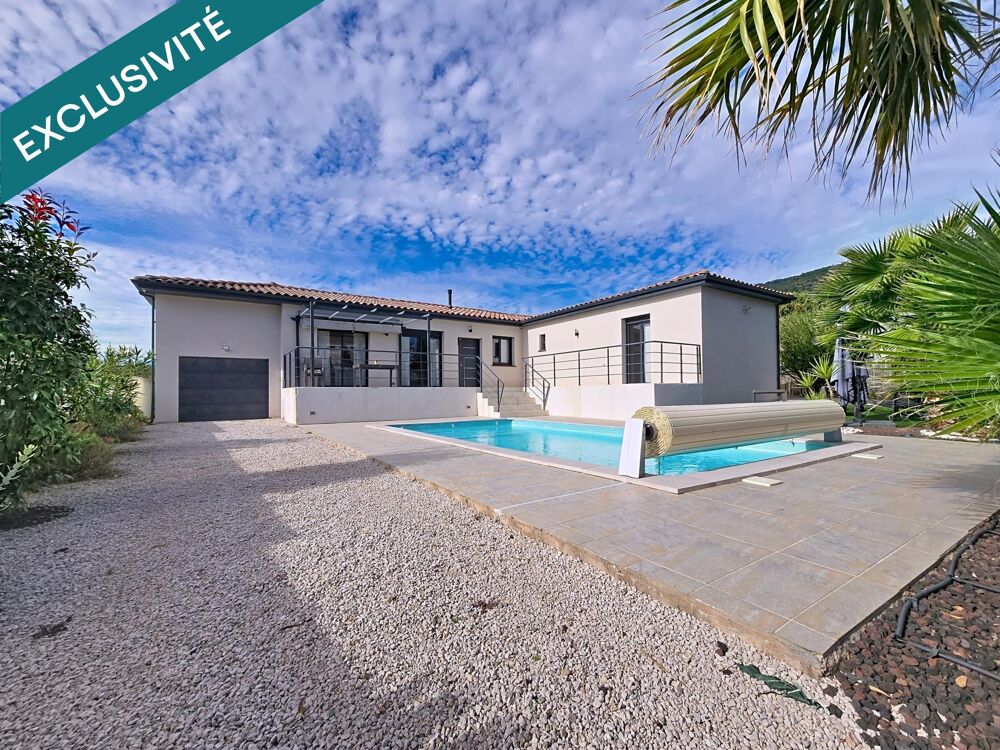 Villa contemporaine de plain-pied avec piscine, jardin et prestations haut de gamme  La Tour-sur-Orb