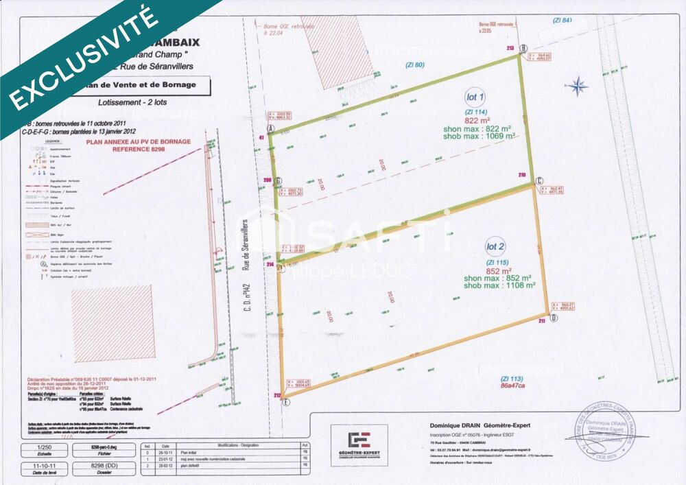 Vente Terrain Idéal pour votre future maison ! Wambaix