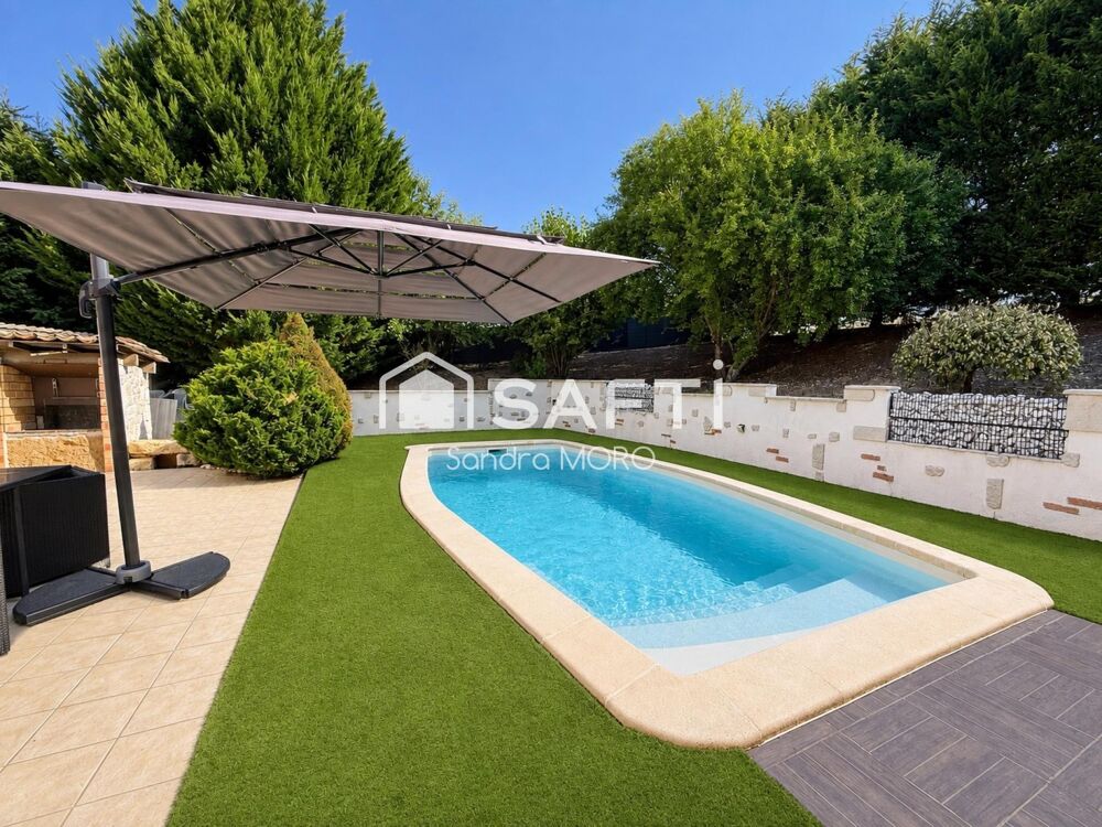 SAINT-PARDON-DE-CONQUES  Maison de plain-pied 124 m²  Piscine  Terrain arboré 2 546 m²