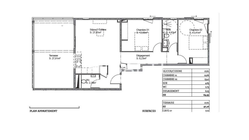 Vente Appartement Elégant T3 - Les terrasses du Marin Le marin