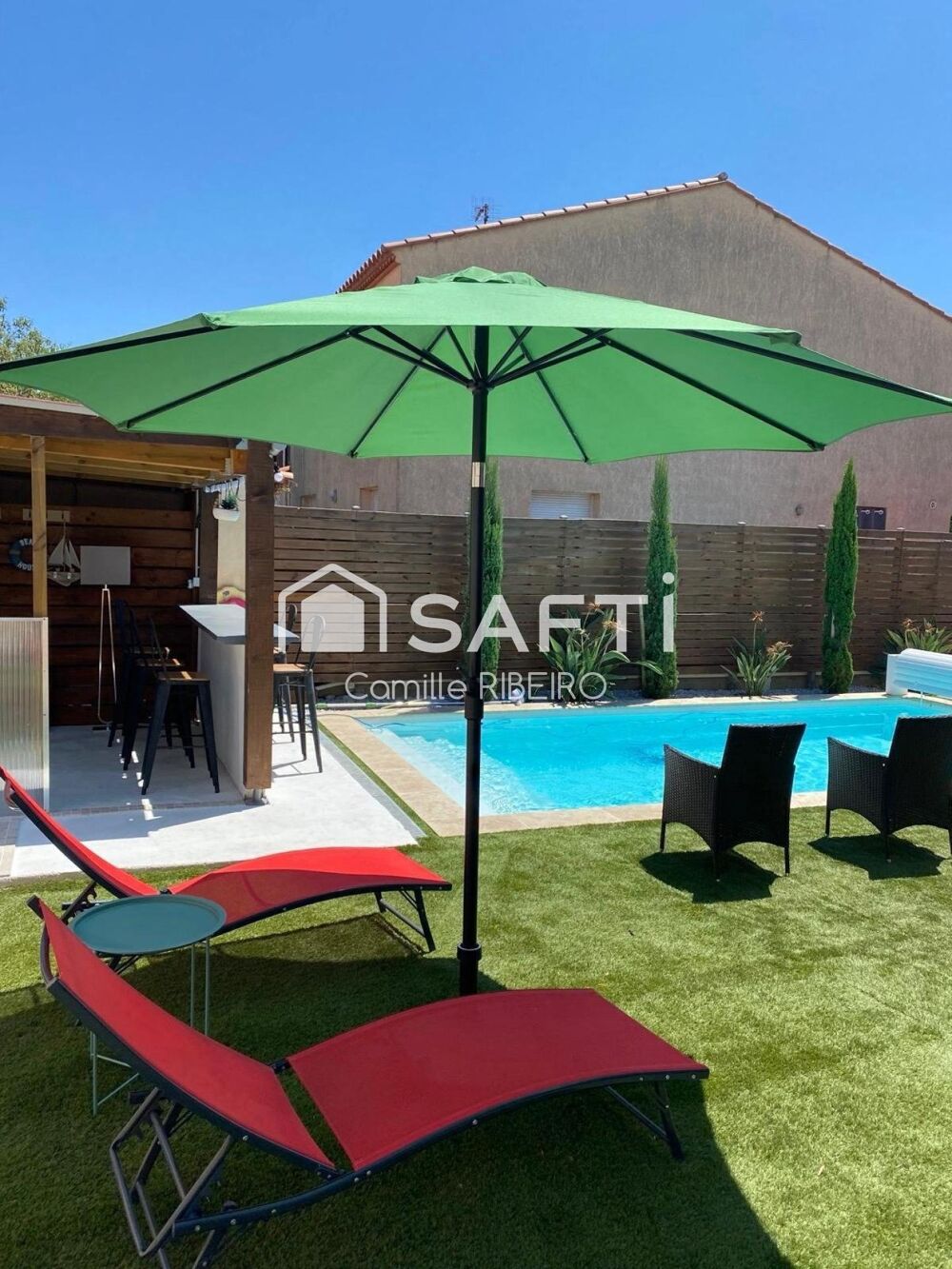 Vente Maison PERPIGNAN SAINT-LOUIS DE GONZAGUE, MAISON 3 FACES T4 AVEC JARDIN ET PISCINE Perpignan