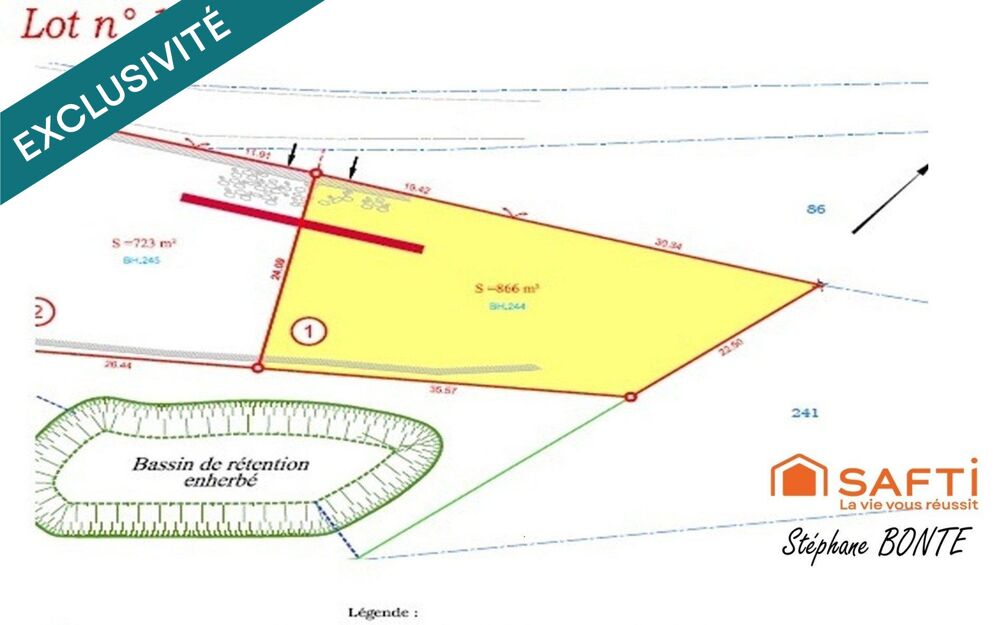 Vente Terrain Terrain de 866 m² viabilisée (lot 1) – Le Puy Le puy-en-velay
