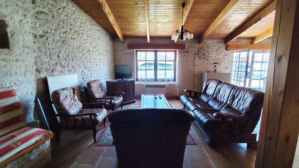 500 m océan, maison 100 m², pierre, charme, cheminée