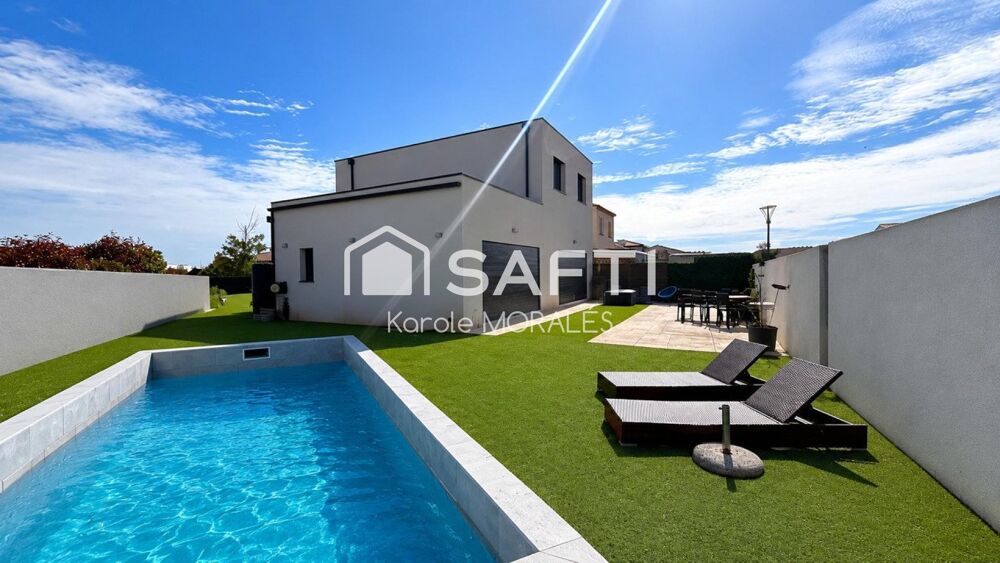 Vente Maison RIVESALTES, VILLA 3 FACES DE 140M2, GARAGE, JARDIN ET PISCINE Rivesaltes