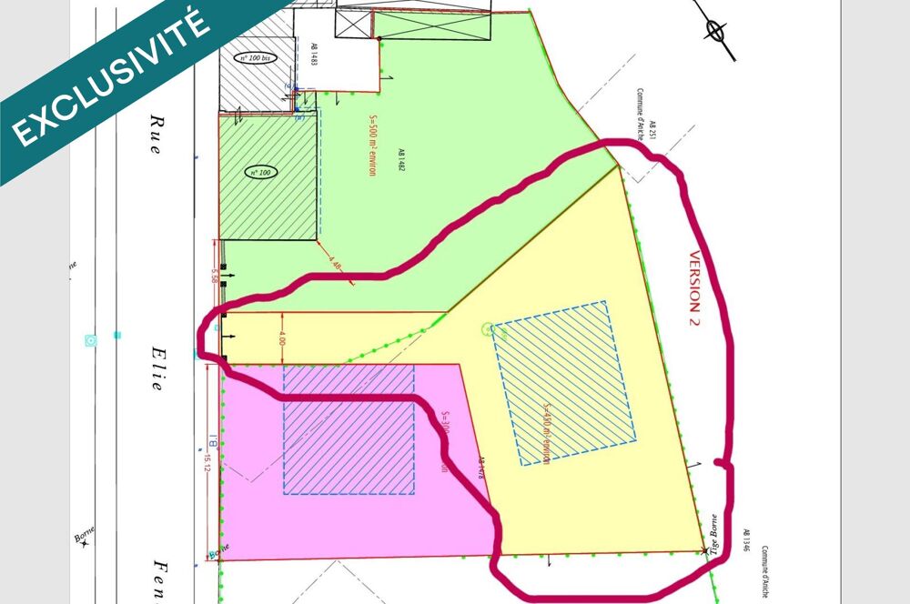 Vente Terrain Terrain à bâtir 450m2 Aniche