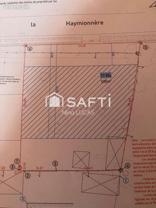  Terrain � vendre 580 m�