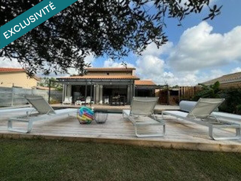 Maison contemporaine 4 chs, piscine, grand terrain