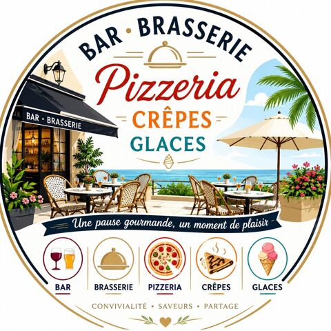 VOTRE PROJET EST ICI !   Bar – Brasserie – Pizzeria – Cr&ecirc;perie – Glacier sur la C&ocirc;te Vend&eacute;enne 253000 85100 Les sables-d'olonne