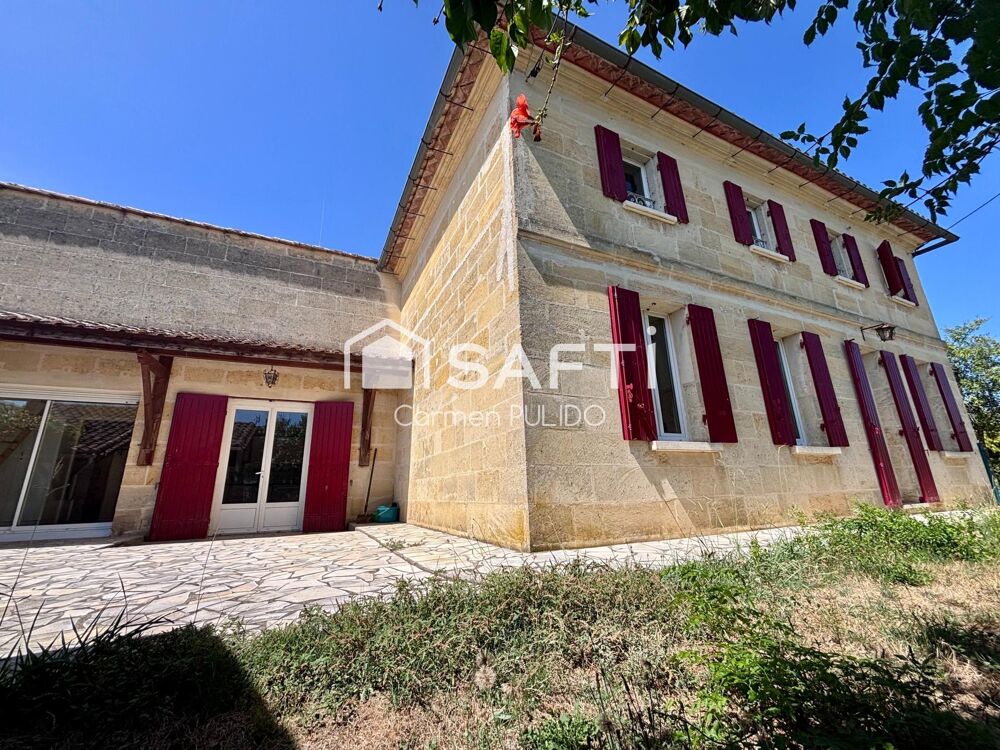 Grande maison familiale de 1820 avec environ 180 m² de dépendances à Saint-Magne-de-Castillon  6 073 m² + parcelle piscinable