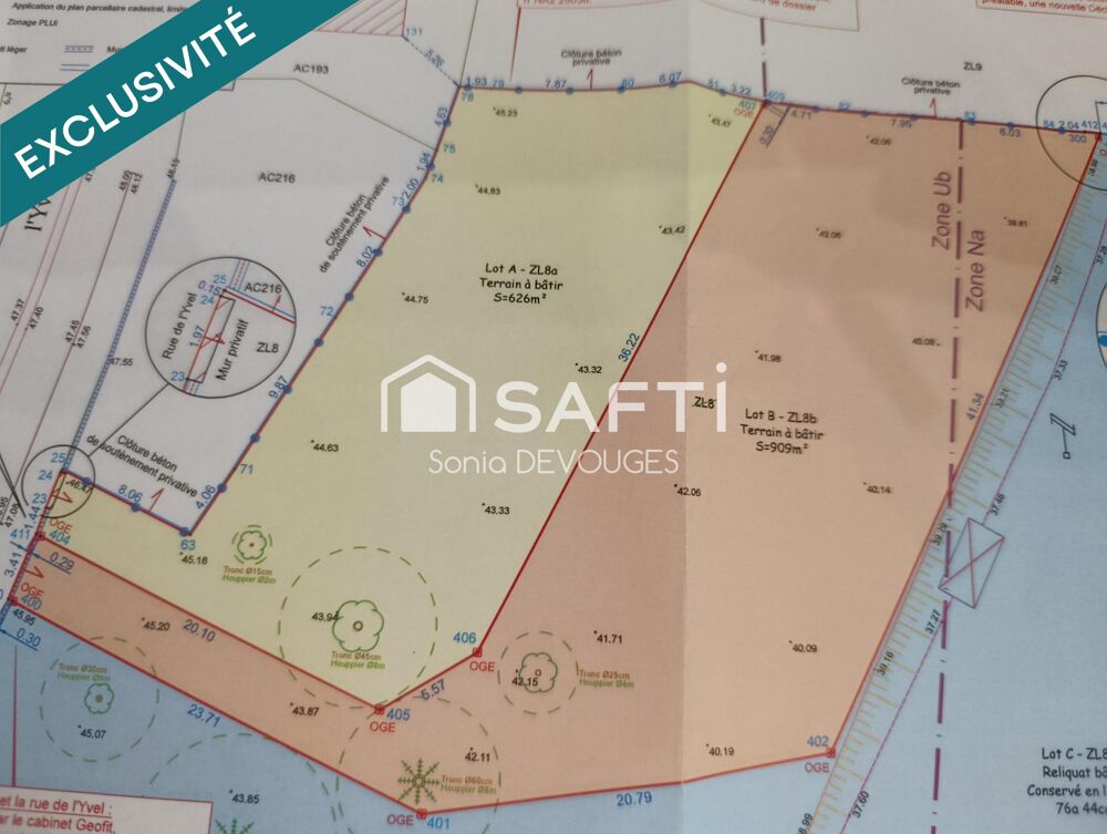 Vente Terrain Terrain constructible 626 m2 Loyat