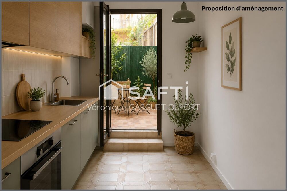 Vente Appartement Appartement en RdC, 3 pièces, 54 m2, cour Narbonne
