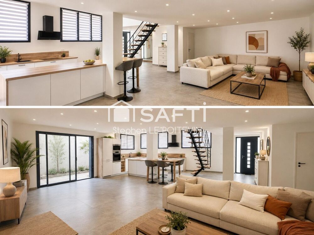 Maison T5 type loft avec garage et terrasse