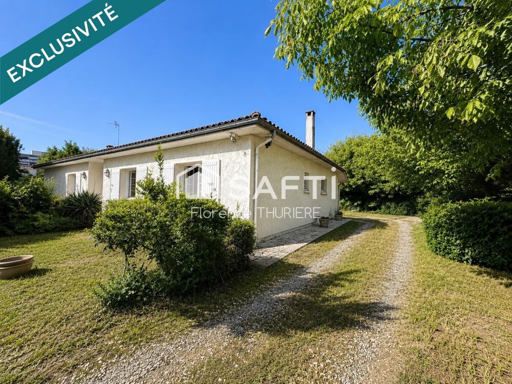 Maison 6 pièces plain pied jardin arboré au calme
