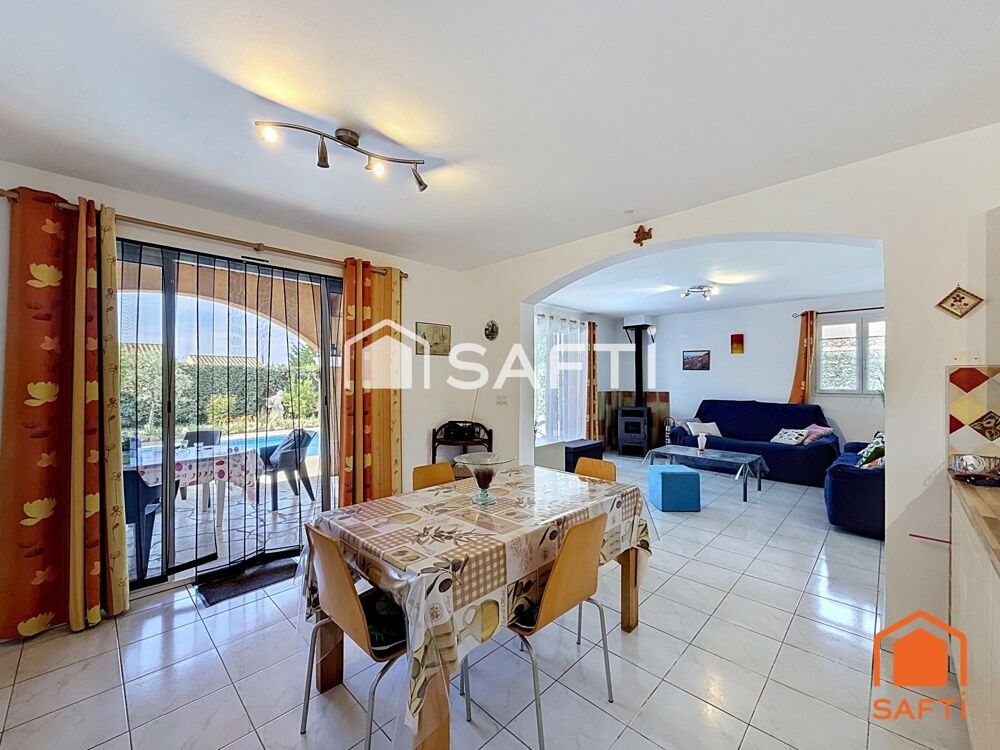 Vente Maison Villa 102m² sur 1000m² de terrain clos avec piscine et garage Regusse