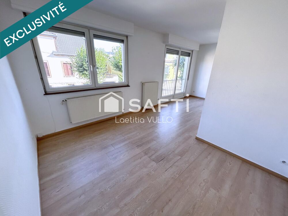 Appartement lumineux denviron 92 m², 3 chambres, cave, garage et jardin idéalement situé à SARREGUEMINES