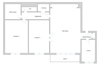  Appartement � vendre 3 pi�ces 57 m�