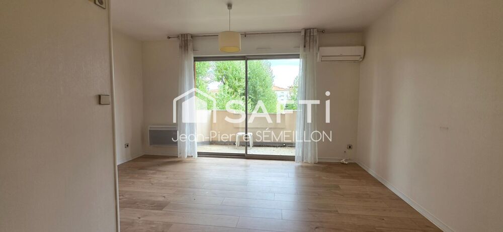 Studio lumineux, climatisation, terrasse, parking