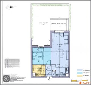  Appartement  vendre 2 pices 45 m